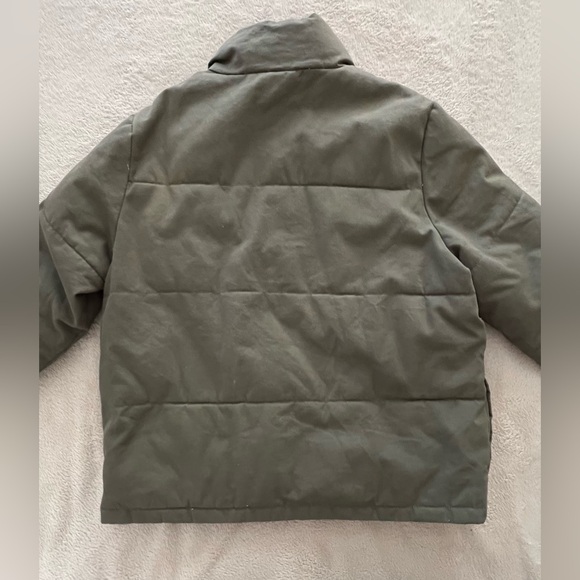 John Galt Olive Green Puffer Jacket - Picture 5 of 7